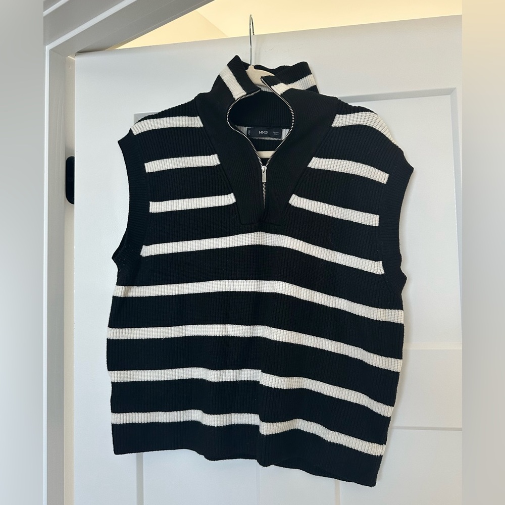 Mango striped sweater vest